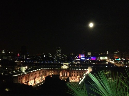 Full moon over London, as seen from Radio at ME Hotel
